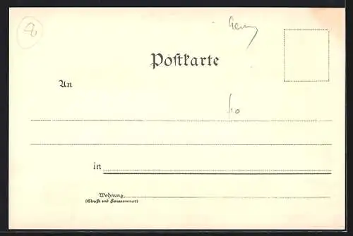 Lithographie Seeshaupt, Ortsansicht, St. Heinrich, Dampfer