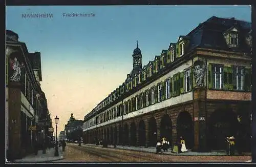 AK Mannheim, Blick in die Friedrichstrasse