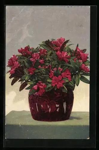 Künstler-AK Photochromie Nr. 735: Blumenvase