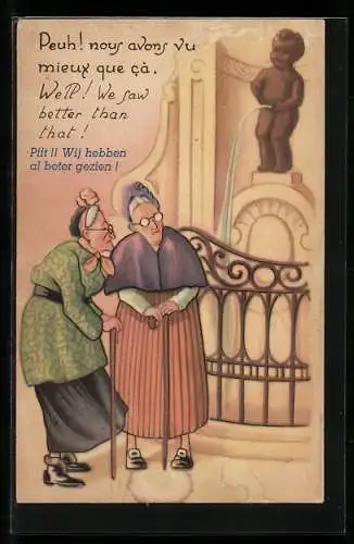 AK Bruxelles, Manneken-Pis, Peuh! nous avons vu mieux que cà..., Scherz