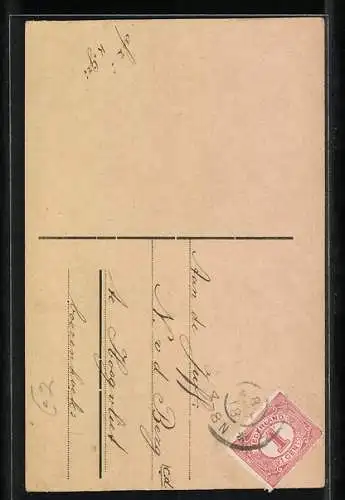 AK lachender Mann gräbt anderen eine Grube