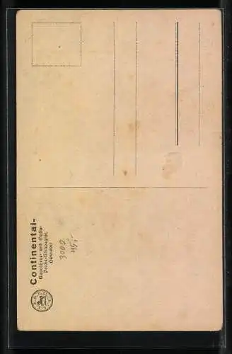 AK Deutsche Helden - Erich Ludendorf, Continental Caoutchouc - und Gutta-Percha-Compagnie, Reklame