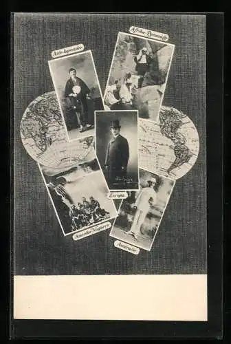 AK Mann bereist die Kontinente der Erde