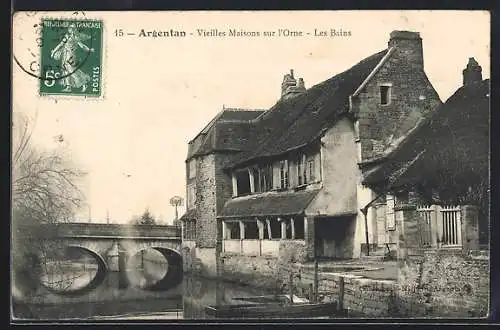 AK Argentan, Vieilles Maisons sur l`Orne, Les Bains