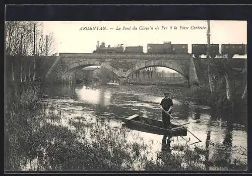 AK Argentan, Le Pont du Chemin de fer à la Fosse Corbette