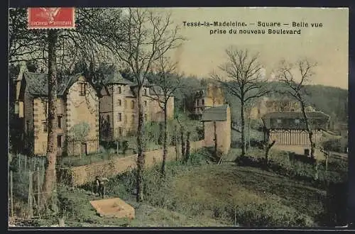 AK Tessé-la-Madeleine, Square, Belle vue prise du nouveau Boulevard