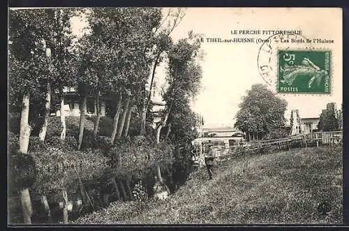 AK Le Theil-sur-Huisne, Les Bords de l`Huisne