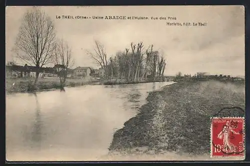 AK Le Theil, Usine Abadie et l`Huisne, vue des prés