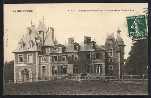 AK Athis, Entrée principale du Château de la Poupelière