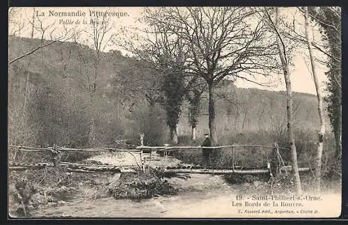 AK Saint-Philibert-sur-Orne, Les Bords de la Rouvre dans la Vallée de la Rouvre, La Normandie Pittoresque