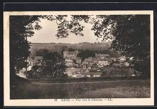 AK Gacé, Vue vers le Chateau