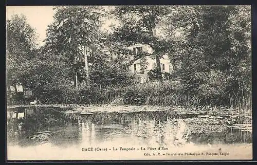 AK Gacé /Orne, La Fangeaie, la pièce d`Eau