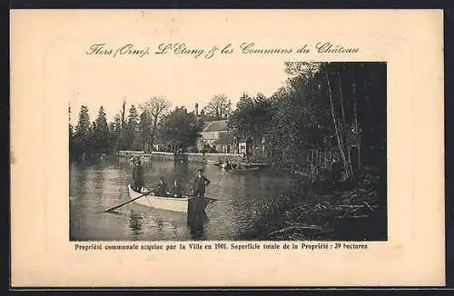 AK Flers /Orne, L`Etang & les Communs du Chateau