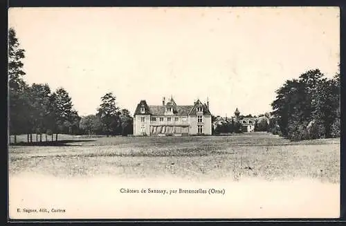 AK Bretoncelles, Château de Sanssay et parc verdoyant