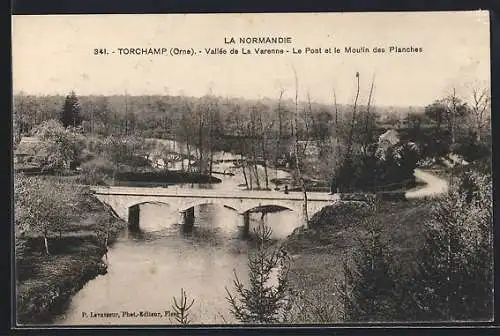 AK Torchamp, Vallée de La Varenne, Le Pont et le Moulin des Planches