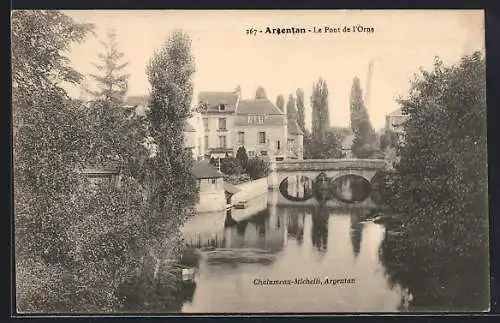 AK Argentan, Le Pont de l`Orne et maisons environnantes