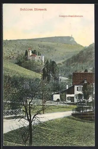 AK Birseck, Schloss mit Blick zum Gempen-Aussichtsturm