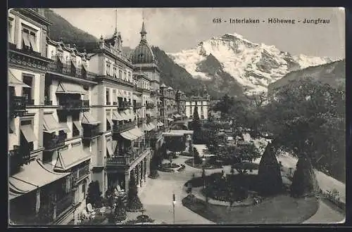 AK Interlaken, Höheweg und Jungfrau