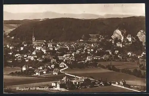 AK Burgdorf, Ortsansicht mit Bezirkskrankenhaus