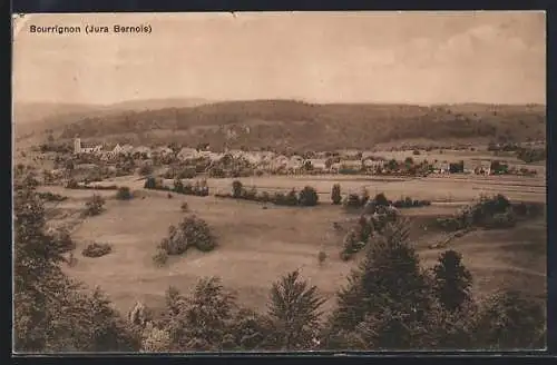 AK Bourrignon /Jura Bernois, Ortsansicht mit Umgebung