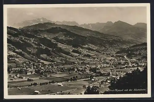 AK Ebnat-Kappel, Blick ins Tal gegen die Säntiskette