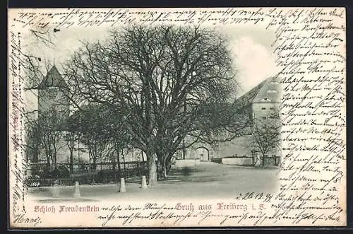 AK Freiberg i. S., Blick auf das Schloss Freudenstein