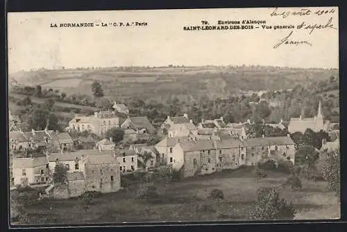 AK Saint-Léonard-des-Bois, La Normandie, Vue générale