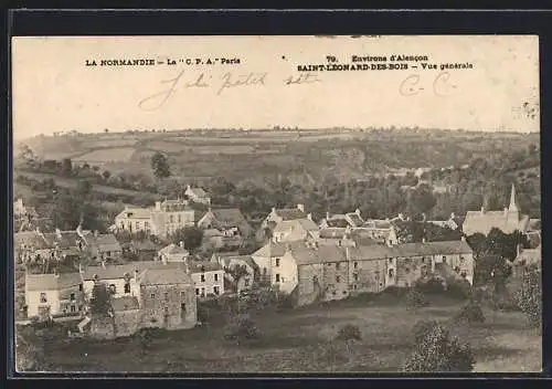 AK Saint-Léonard-des-Bois, La Normandie, Vue générale