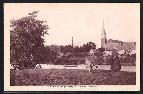 AK Arnage /Sarthe, Vue sur la Sarthe