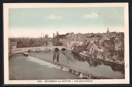 AK Beaumont-sur-Sarthe, Vue panoramique