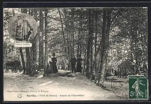 AK Bercey /Sarthe, La Forêt, Source de l`Hermitiére