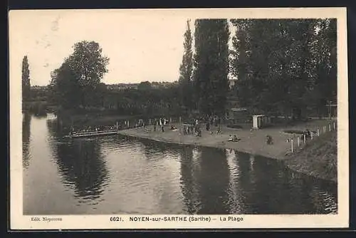 AK Noyen-sur-Sarthe, La Plage