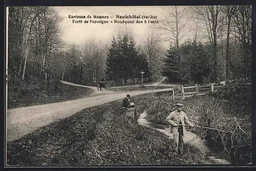 AK Neufchatel, Foret de Perseigne, Rond-Point des Trois Ponts