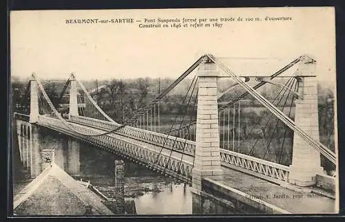 AK Beaumont-sur-Sarthe, Pont Suspendu