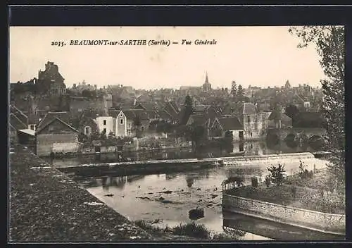 AK Beaumont-sur-Sarthe, Vue Générale