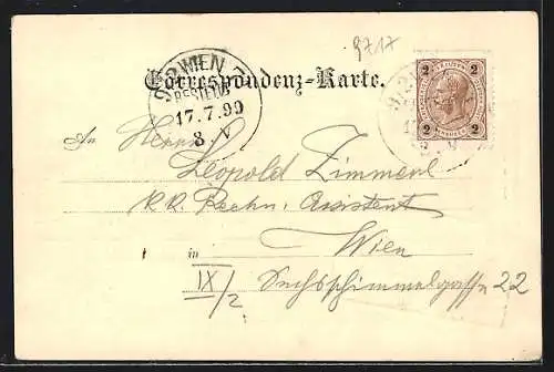 Künstler-AK Fischau a. Steinfelde, K. u. K. Officierswaisen-Institut, Ortsansicht