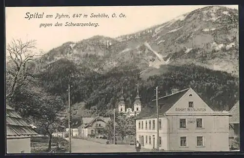 AK Spital am Pyhrn, Sichart Restaurant gegen Schwarzenberg