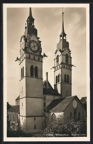 AK Winterthur, Blick auf die Stadtkirche