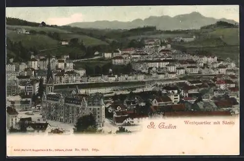 AK St. Gallen, Westquartier mit Säntis