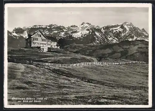 AK Gäbris, Gasthaus mit Blick auf Säntis