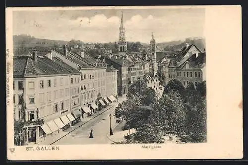 AK St. Gallen, Blick auf die Marktgasse