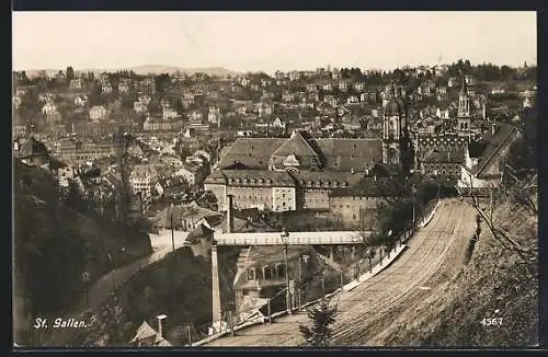 AK St. Gallen, Blick über Dächer