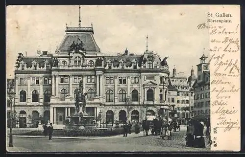 AK St. Gallen, Denkmal am Börsenplatz