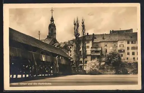 AK Olten, Ortsansicht mit der Aarbrücke