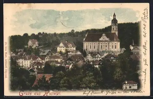 AK Ruswil, Ortsansicht mit der Kirche