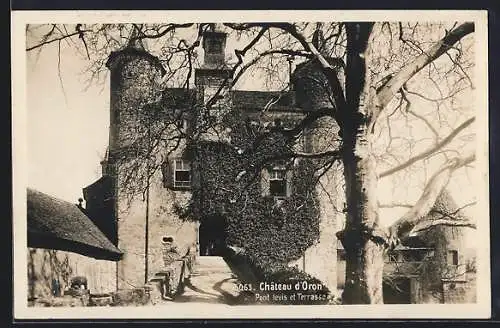 AK Oron, Le Chateau, Pont levis et Terrasse