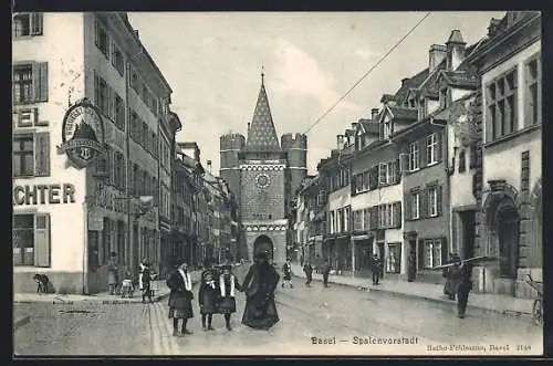 AK Basel, Brauerei Farnsburg in der Spalenvorstadt