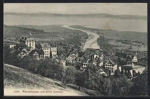 AK Walzenhausen, Ortsansicht mit Hotel Kurhaus