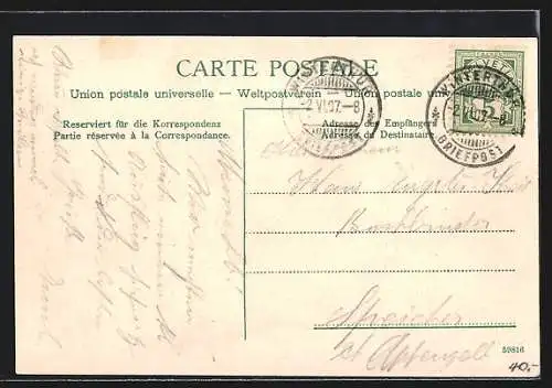 AK Winterthur, Blick in die Kasernenstrasse