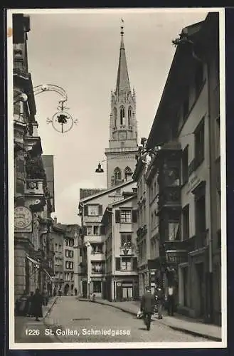 AK St. Gallen, Schmiedgasse am Konsum-Verein